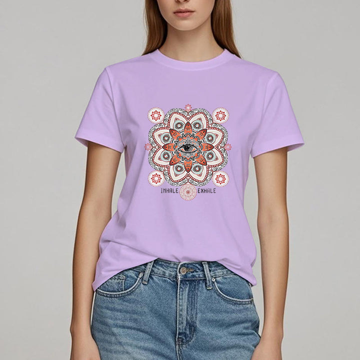 T-shirt Olivenorma avec slogan « Méditation contre le mauvais œil »