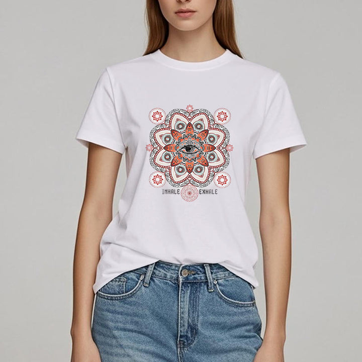T-shirt Olivenorma avec slogan « Méditation contre le mauvais œil » - image 1