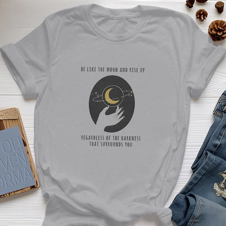 T-shirt Olivenorma « Soyez comme la lune » - Gris - 2XL - image 9