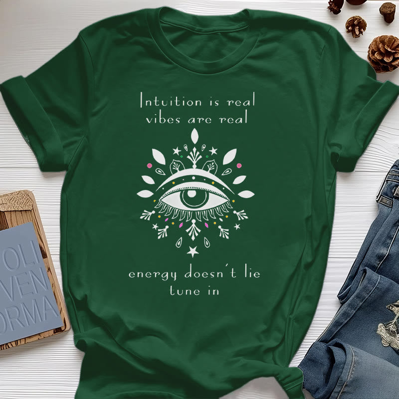 T-shirt Olivenorma Intuition Evil Eye Design - Vert foncé - 2XL - image 27