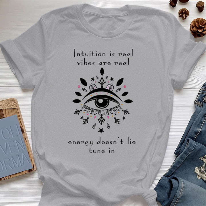 T-shirt Olivenorma Intuition Evil Eye Design - Gris - 2XL - image 10