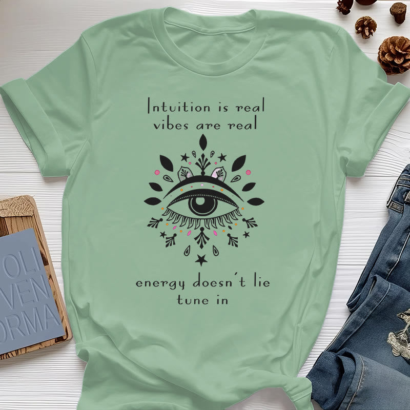 T-shirt Olivenorma Intuition Evil Eye Design - Vert clair - 2XL - image 25