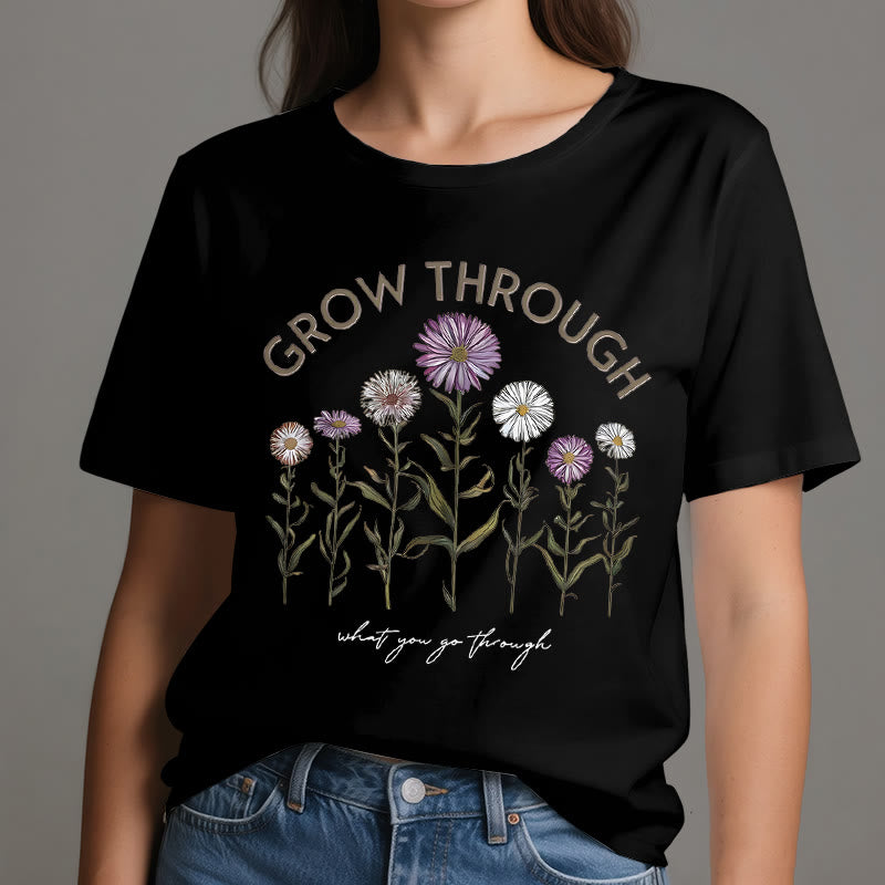 T-shirt à imprimé floral Olivenorma Grow Through