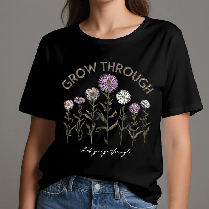 T-shirt à imprimé floral Olivenorma Grow Through