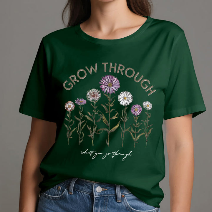 T-shirt à imprimé floral Olivenorma Grow Through