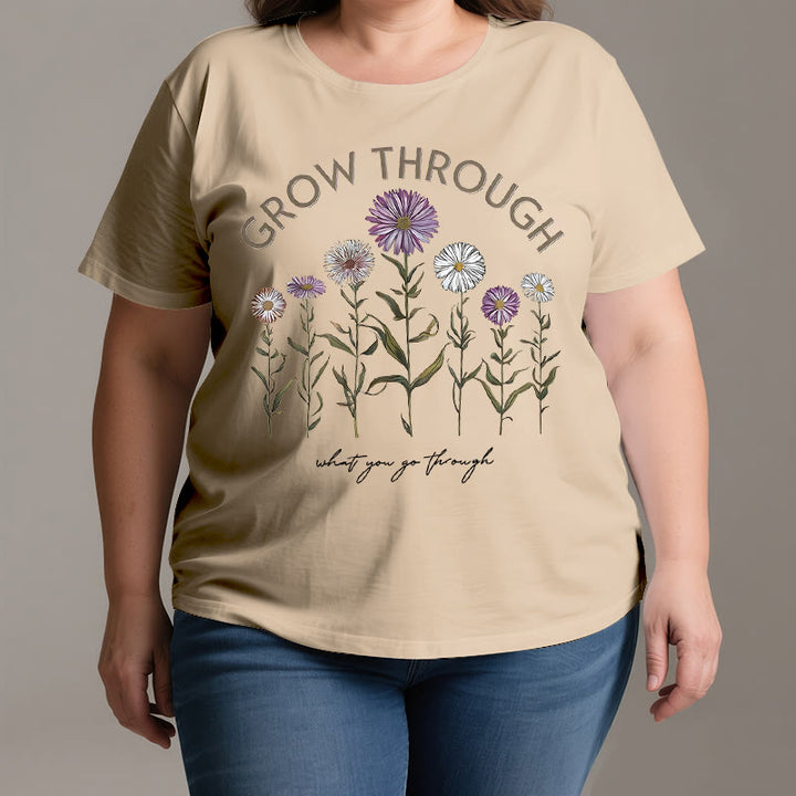 T-shirt à imprimé floral Olivenorma Grow Through