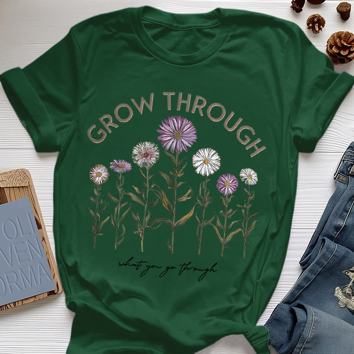 T-shirt à imprimé floral Olivenorma Grow Through