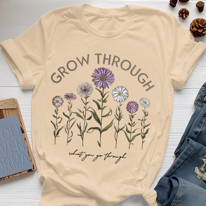 T-shirt à imprimé floral Olivenorma Grow Through