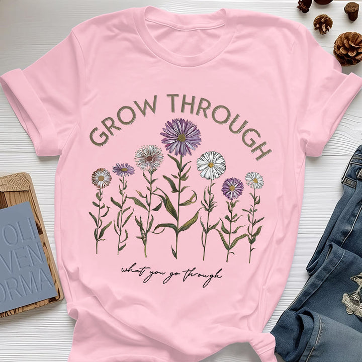 T-shirt à imprimé floral Olivenorma Grow Through