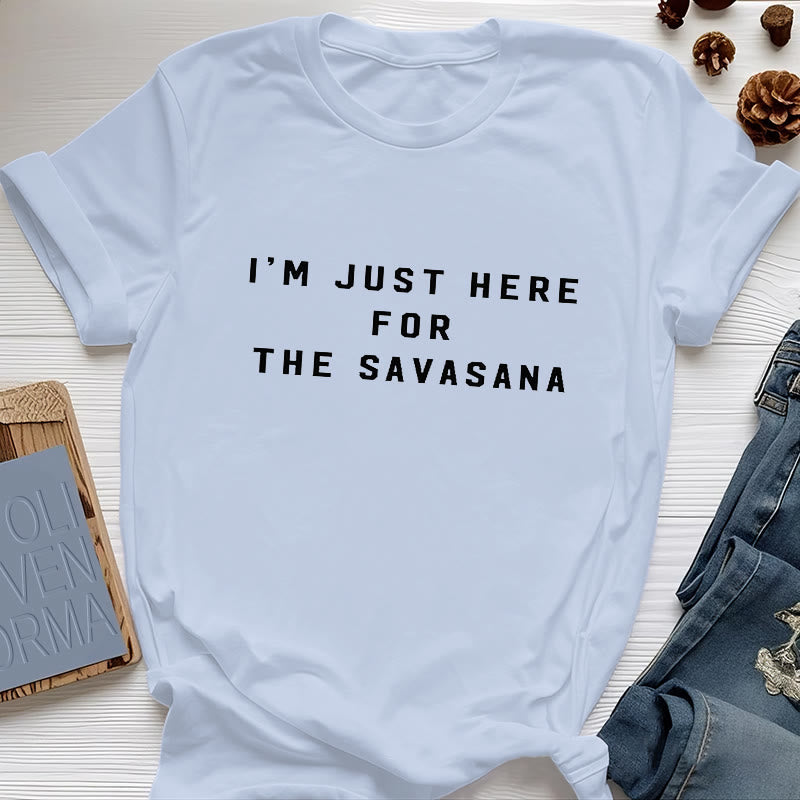 T-shirt Olivenorma « Je suis juste là pour le Savasana » - Bleu - 2XL - image 11