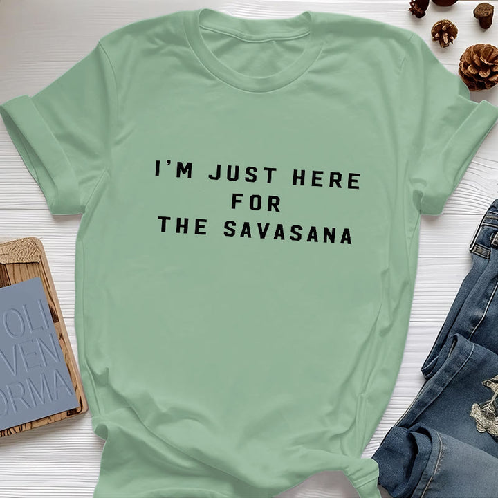 T-shirt Olivenorma « Je suis juste là pour le Savasana » - Vert clair - 2XL - image 17