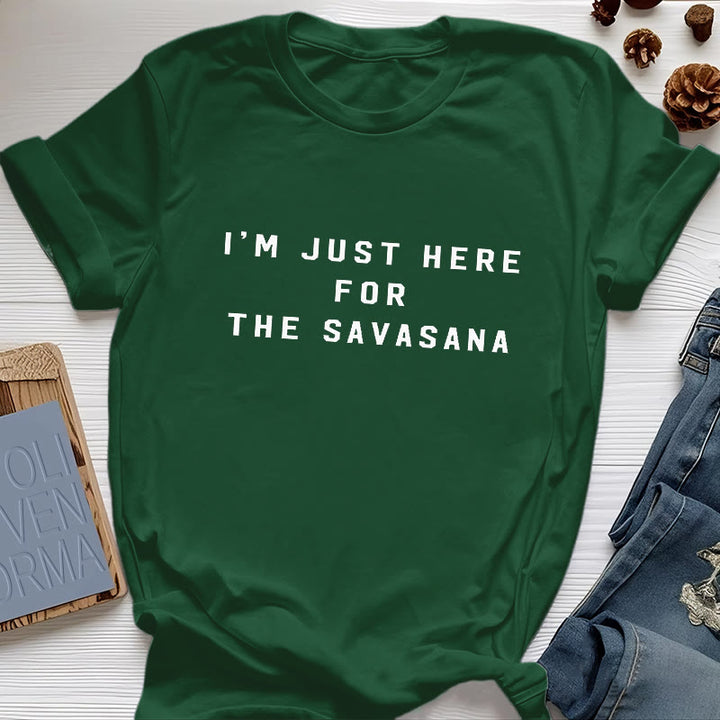 T-shirt Olivenorma « Je suis juste là pour le Savasana » - Vert foncé - 2XL - image 19