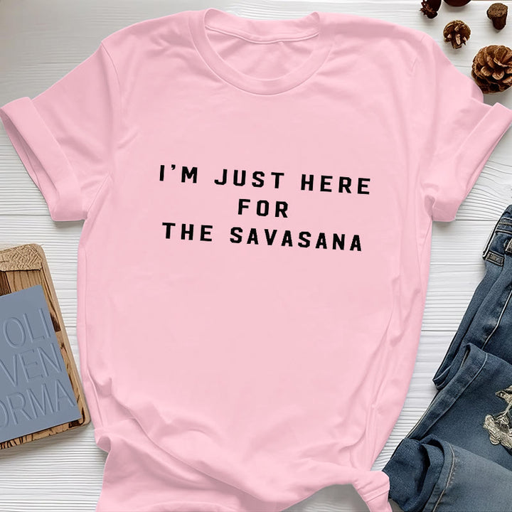 T-shirt Olivenorma « Je suis juste là pour le Savasana » - Rose - 2XL - image 13