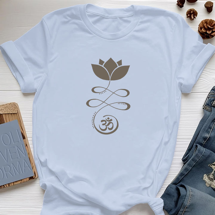 Olivenorma Yoga Fleur de Lotus Om Symbole T-Shirt - Bleu - 2XL - image 14