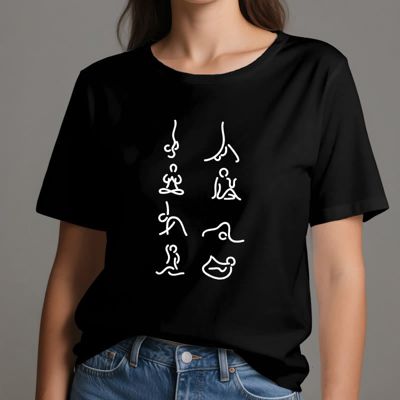 T-shirt Olivenorma Yoga Méditation Mouvements