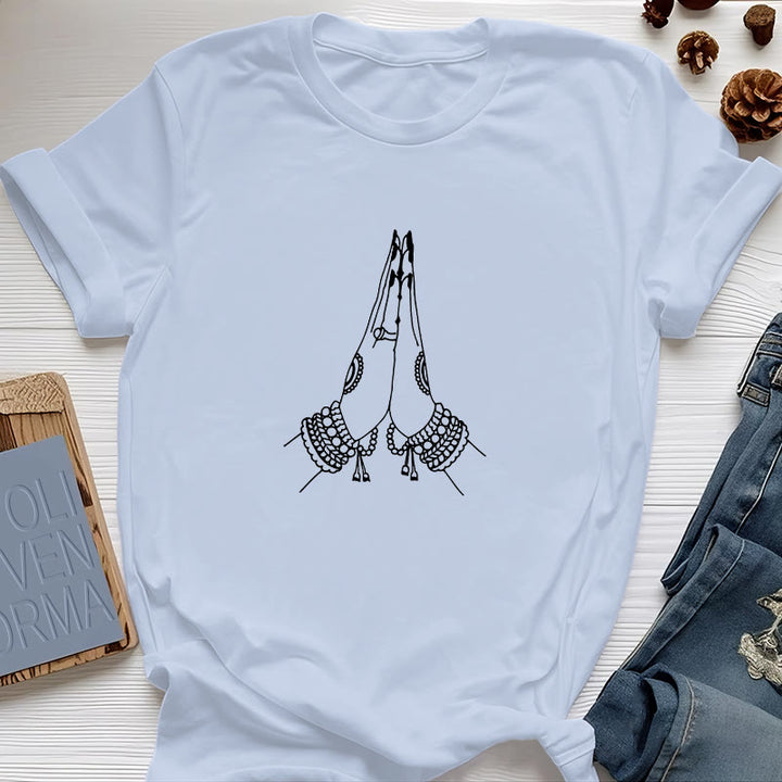 Olivenorma Méditation Namaste Yoga T-Shirt - Bleu - 2XL - image 13