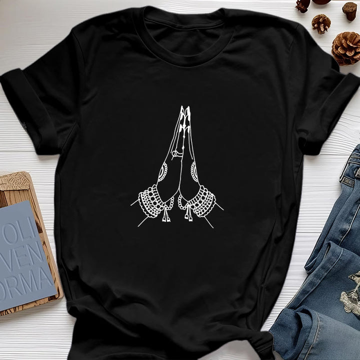 Olivenorma Méditation Namaste Yoga T-Shirt - Noir - 2XL - image 6