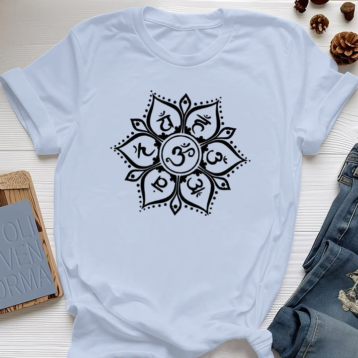 T-shirt Olivenorma avec les sept symboles des chakras - Bleu - 2XL - image 13