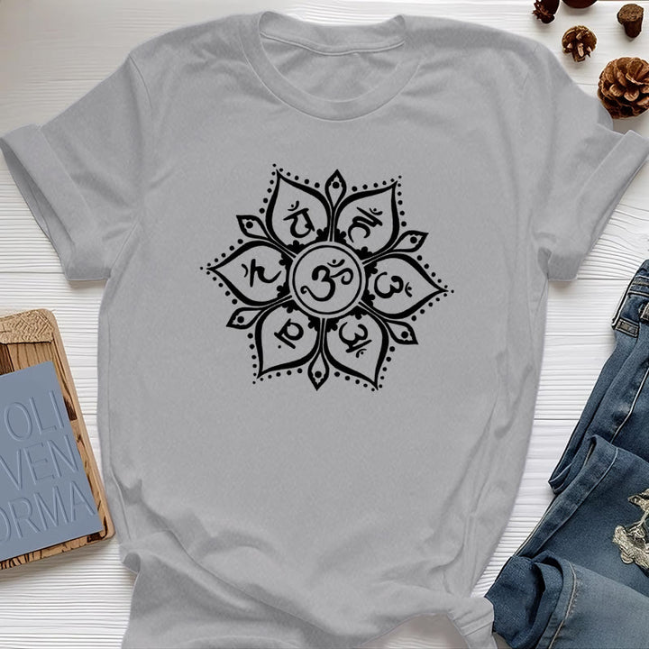 T-shirt Olivenorma avec les sept symboles des chakras - Gris - 2XL - image 9