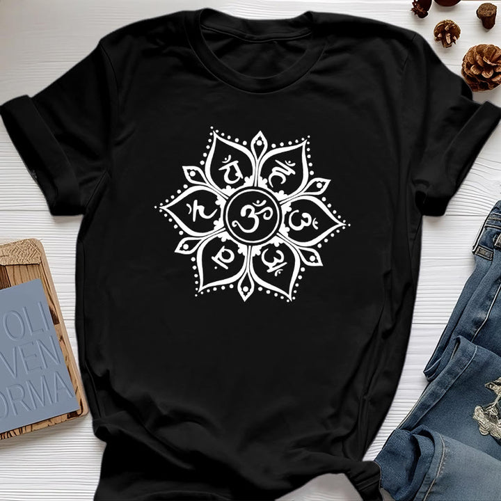 T-shirt Olivenorma avec les sept symboles des chakras - Noir - 2XL - image 7