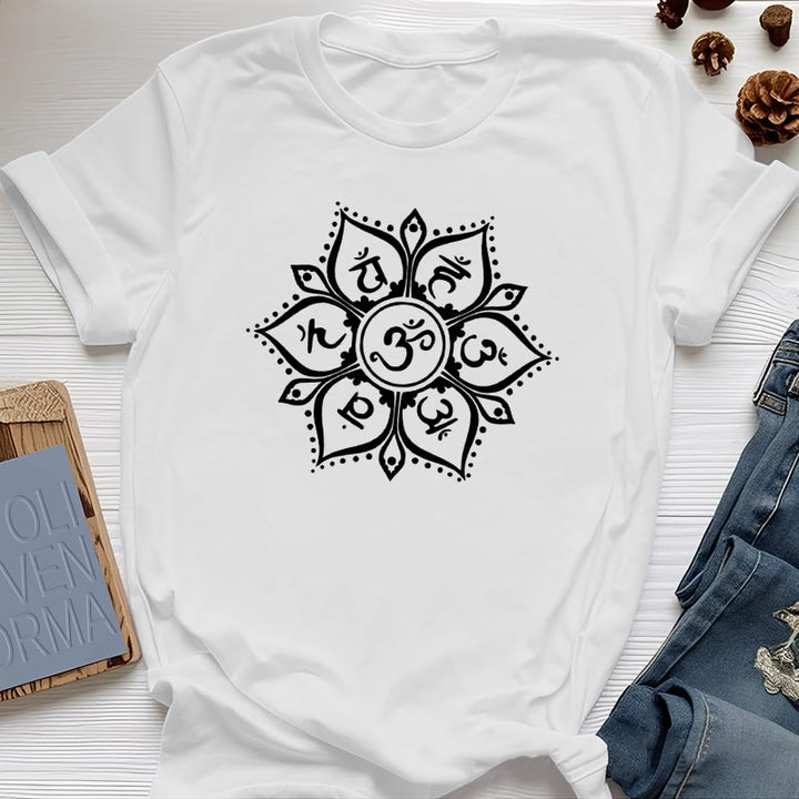 T-shirt Olivenorma avec les sept symboles des chakras - Blanc - 2XL - image 5