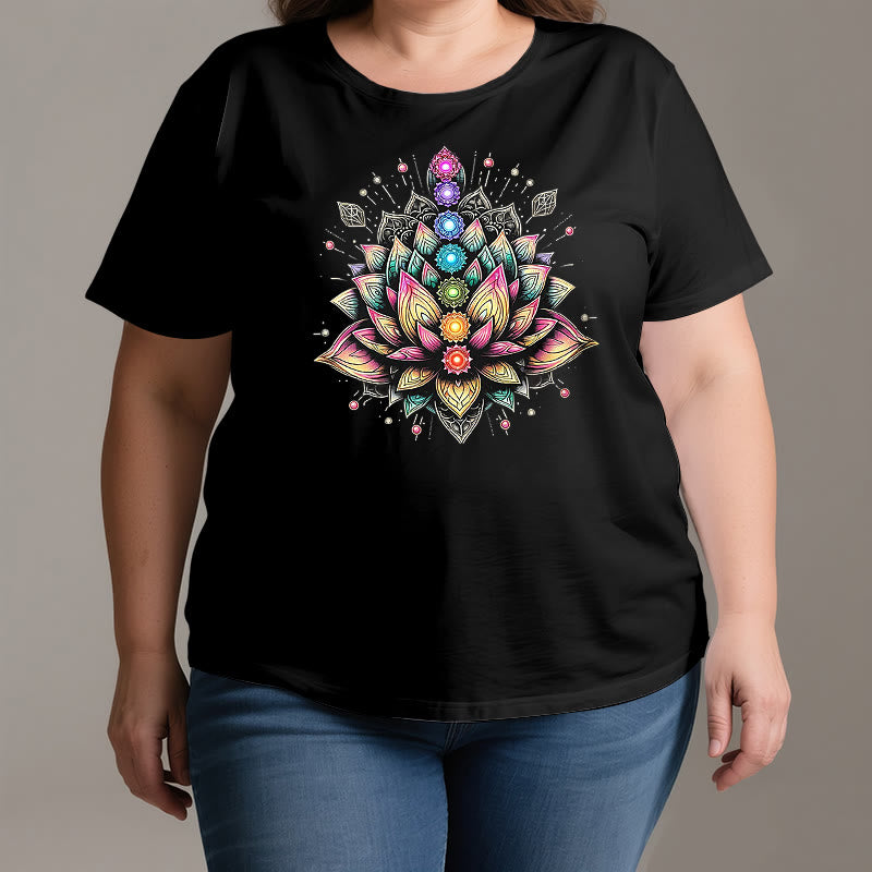 Olivenorma Chakra Fleur de Lotus Yoga Méditation T-Shirt - image 2