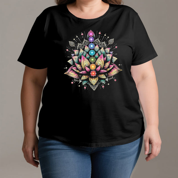 Olivenorma Chakra Fleur de Lotus Yoga Méditation T-Shirt - image 2