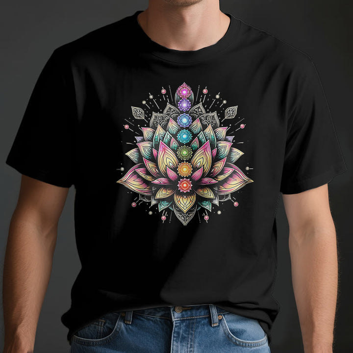 Olivenorma Chakra Fleur de Lotus Yoga Méditation T-Shirt - image 3