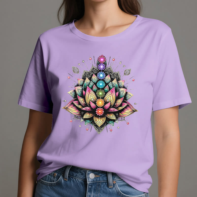 Olivenorma Chakra Fleur de Lotus Yoga Méditation T-Shirt - image 15