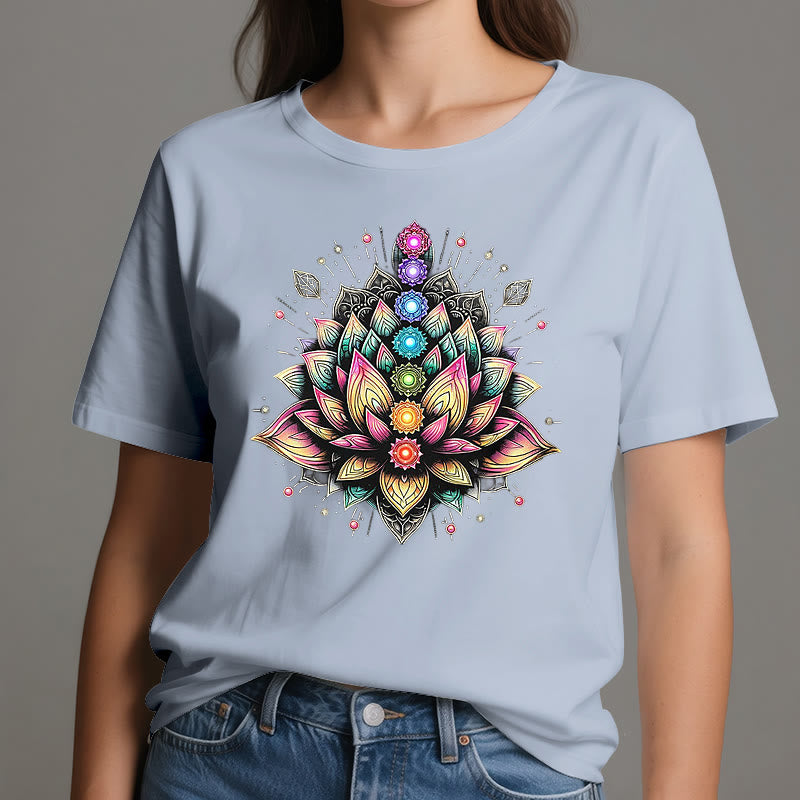 Olivenorma Chakra Fleur de Lotus Yoga Méditation T-Shirt - image 13