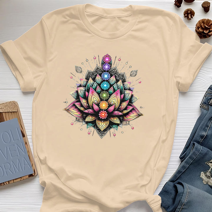 Olivenorma Chakra Fleur de Lotus Yoga Méditation T-Shirt - Jaune - 2XL - image 10