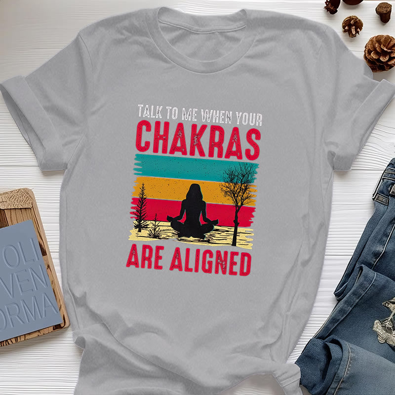 T-shirt Olivenorma « Parlez-moi lorsque vos chakras sont alignés » - Gris - 2XL - image 7