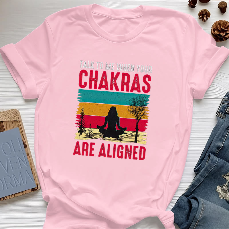 T-shirt Olivenorma « Parlez-moi lorsque vos chakras sont alignés » - Violet - 2XL - image 13
