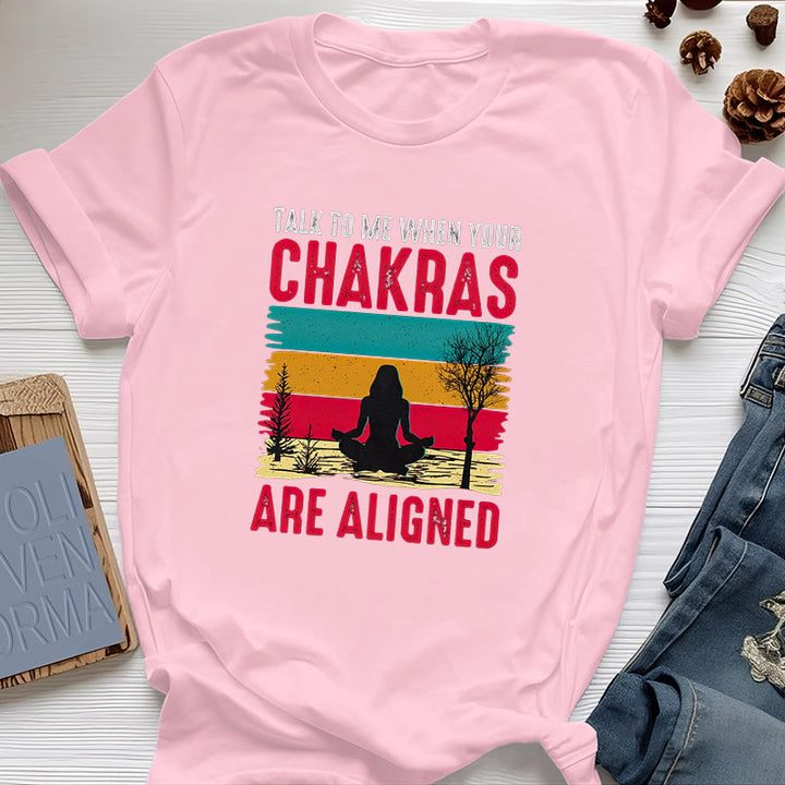 T-shirt Olivenorma « Parlez-moi lorsque vos chakras sont alignés » - Violet - 2XL - image 13