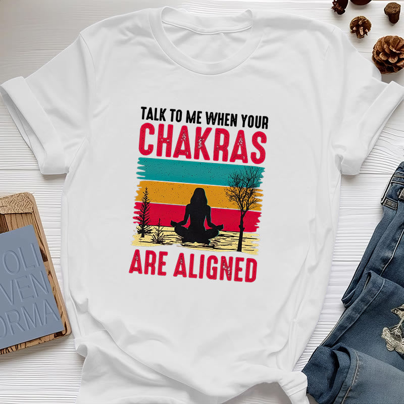 T-shirt Olivenorma « Parlez-moi lorsque vos chakras sont alignés » - Blanc - 2XL - image 5