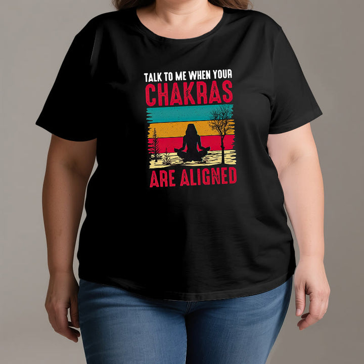 T-shirt Olivenorma « Parlez-moi lorsque vos chakras sont alignés » - image 3