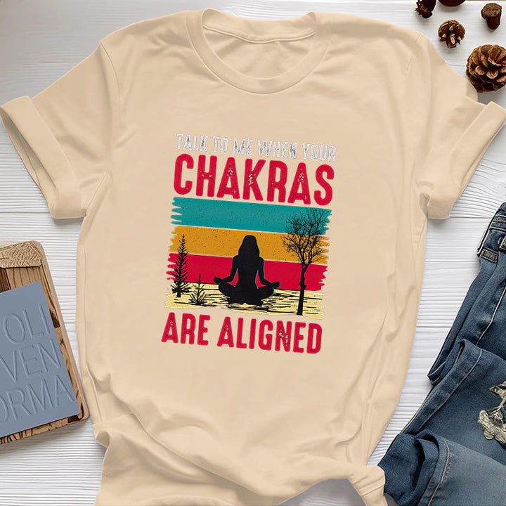 T-shirt Olivenorma « Parlez-moi lorsque vos chakras sont alignés » - Jaune - 2XL - image 9