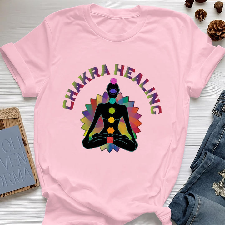 T-shirt Olivenorma pour la guérison des chakras, le Reiki, le yoga et la méditation - Rose - 2XL - image 13