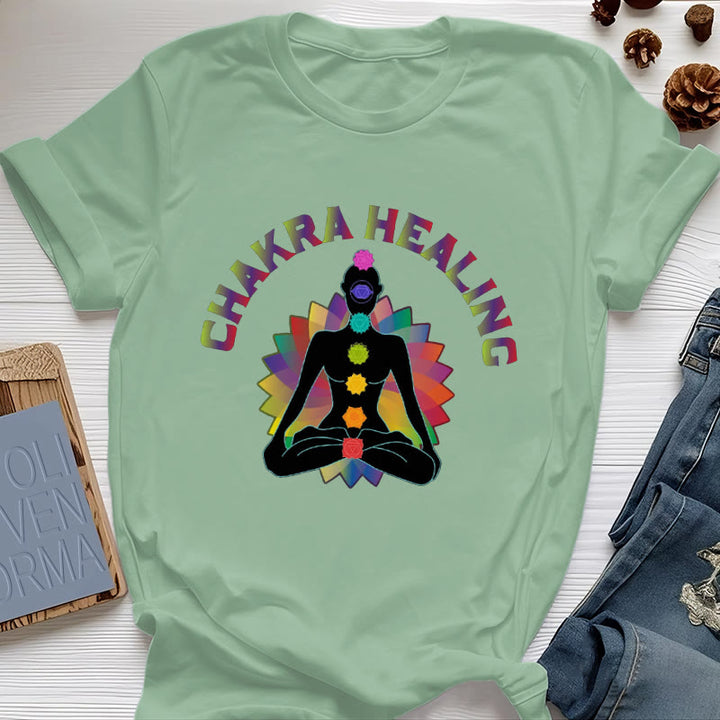 T-shirt Olivenorma pour la guérison des chakras, le Reiki, le yoga et la méditation - Vert clair - 2XL - image 17