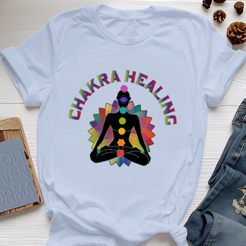 T-shirt Olivenorma pour la guérison des chakras, le Reiki, le yoga et la méditation - Bleu - 2XL - image 11