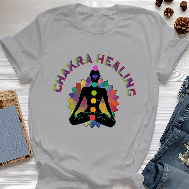 T-shirt Olivenorma pour la guérison des chakras, le Reiki, le yoga et la méditation - Gris - 2XL - image 7