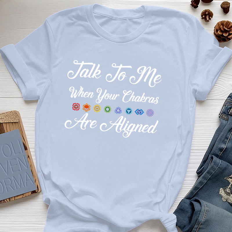 T-shirt de yoga Olivenorma « Parlez-moi lorsque vos chakras sont alignés » - Bleu - 2XL - image 10