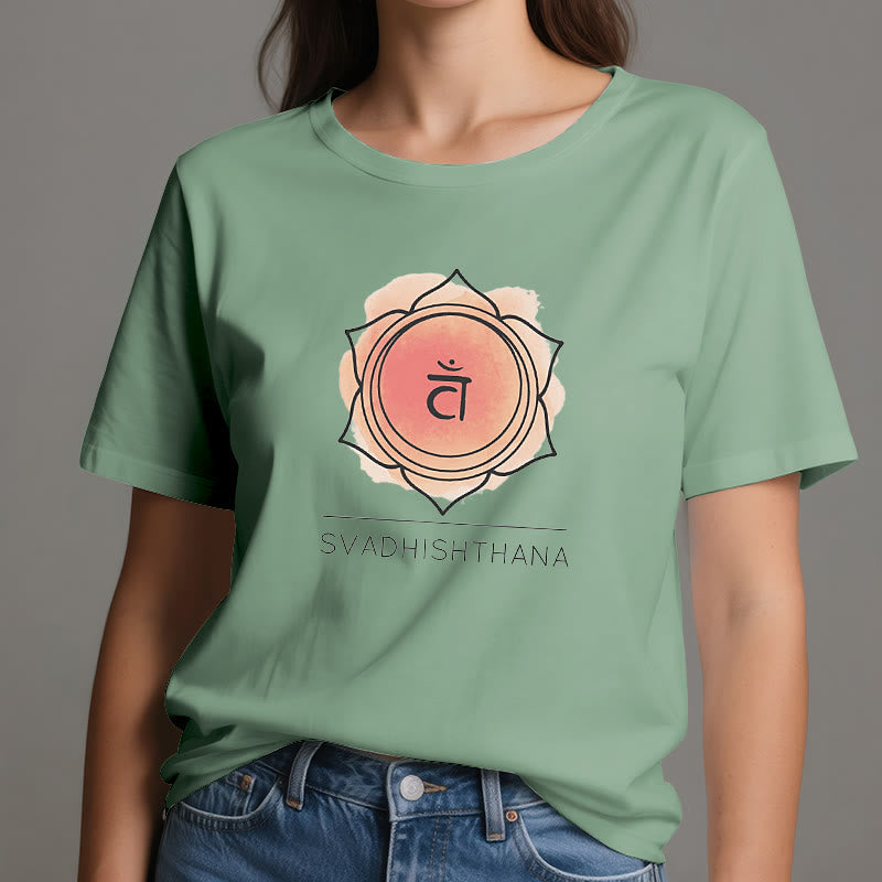 T-shirt de yoga orange Olivenorma pour le chakra sacré