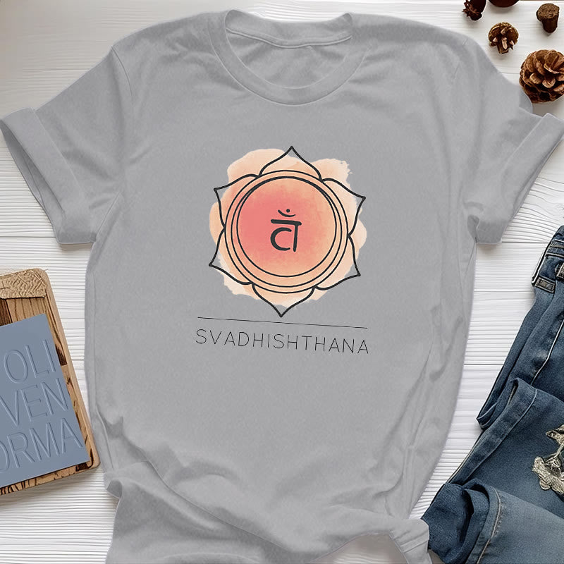 T-shirt de yoga orange Olivenorma pour le chakra sacré - Gris - image 7