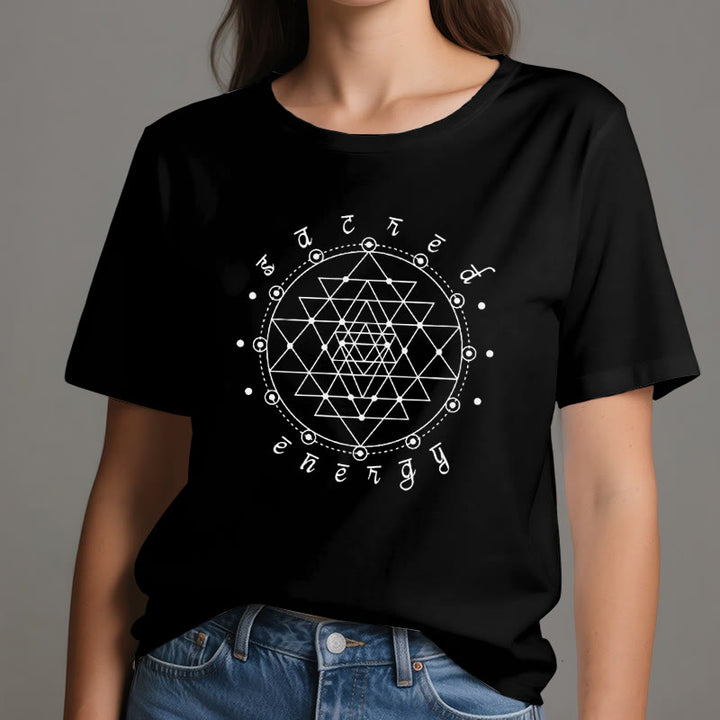 T-shirt spirituel Sri Yantra Olivenorma - image 6