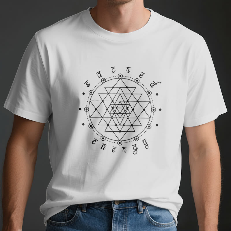 T-shirt spirituel Sri Yantra Olivenorma - image 3