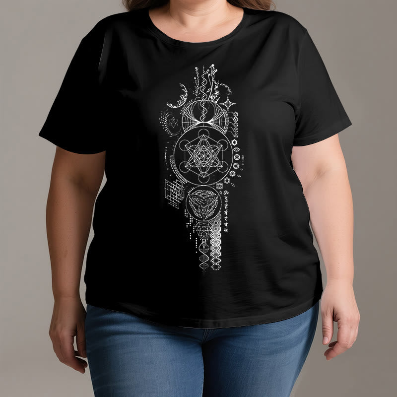 T-shirt Olivenorma Fleur de Vie Géométrie Sacrée - image 2