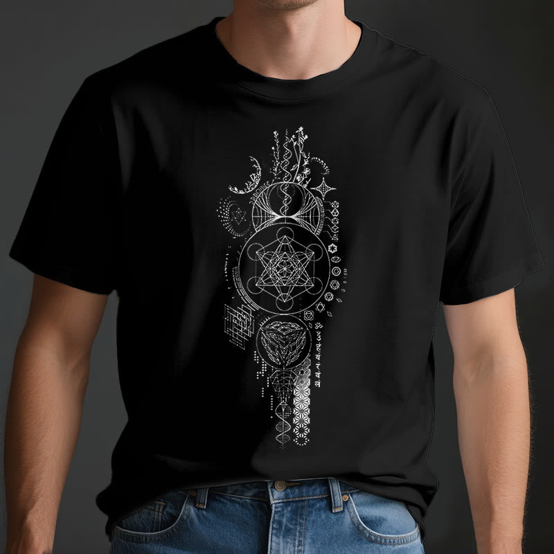 T-shirt Olivenorma Fleur de Vie Géométrie Sacrée - image 3