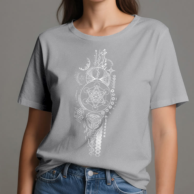 T-shirt Olivenorma Fleur de Vie Géométrie Sacrée - image 8