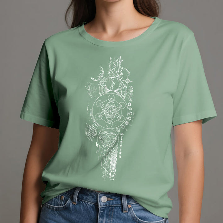 T-shirt Olivenorma Fleur de Vie Géométrie Sacrée - image 18